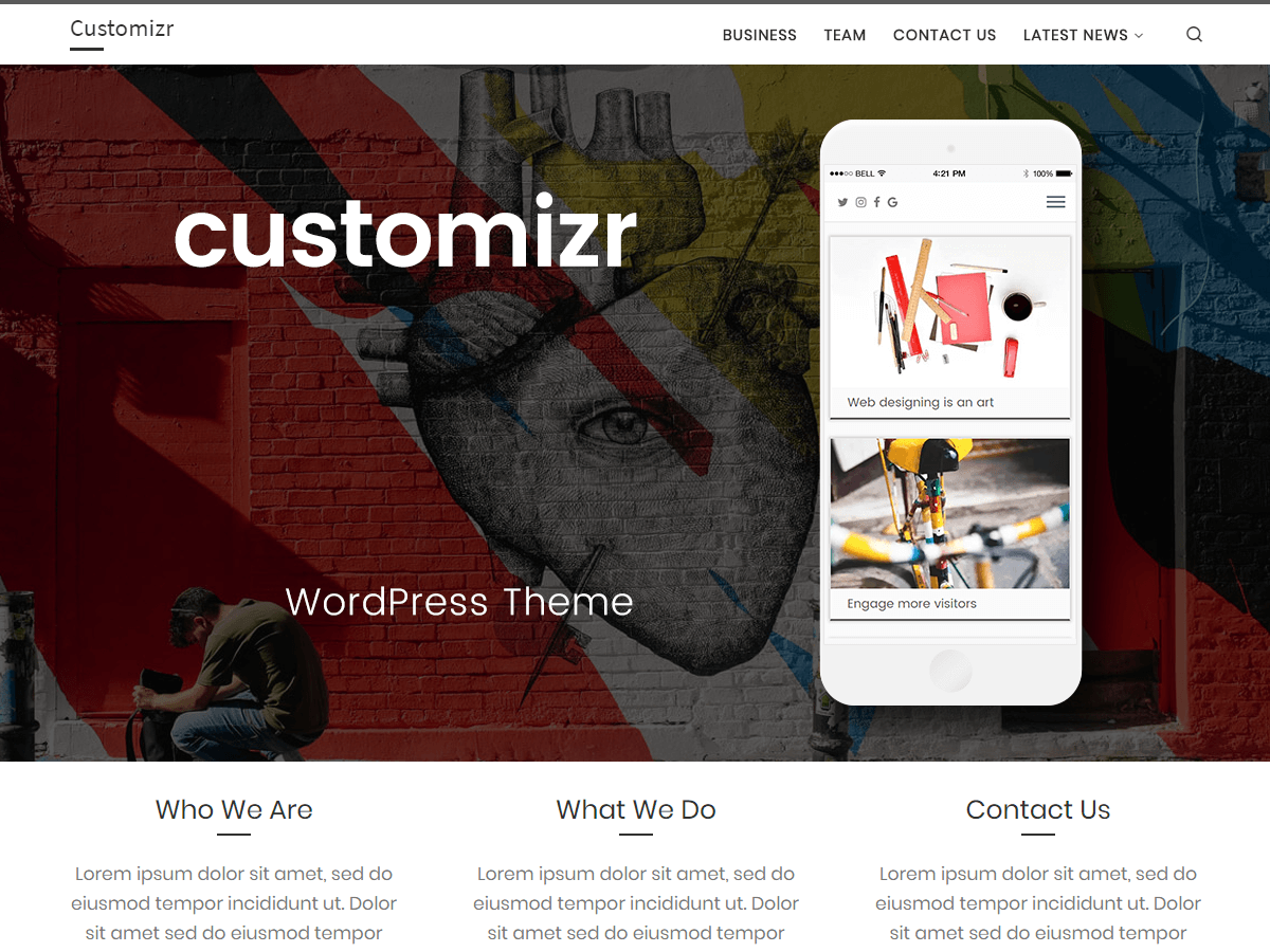 دانلود قالب های وردپرسی 12 Customizr