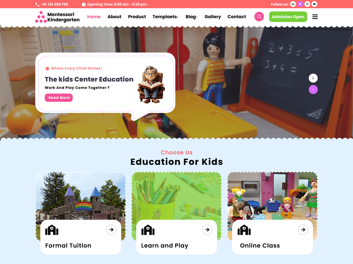 دانلود قالب های وردپرسی 2 Montessori Kindergarten