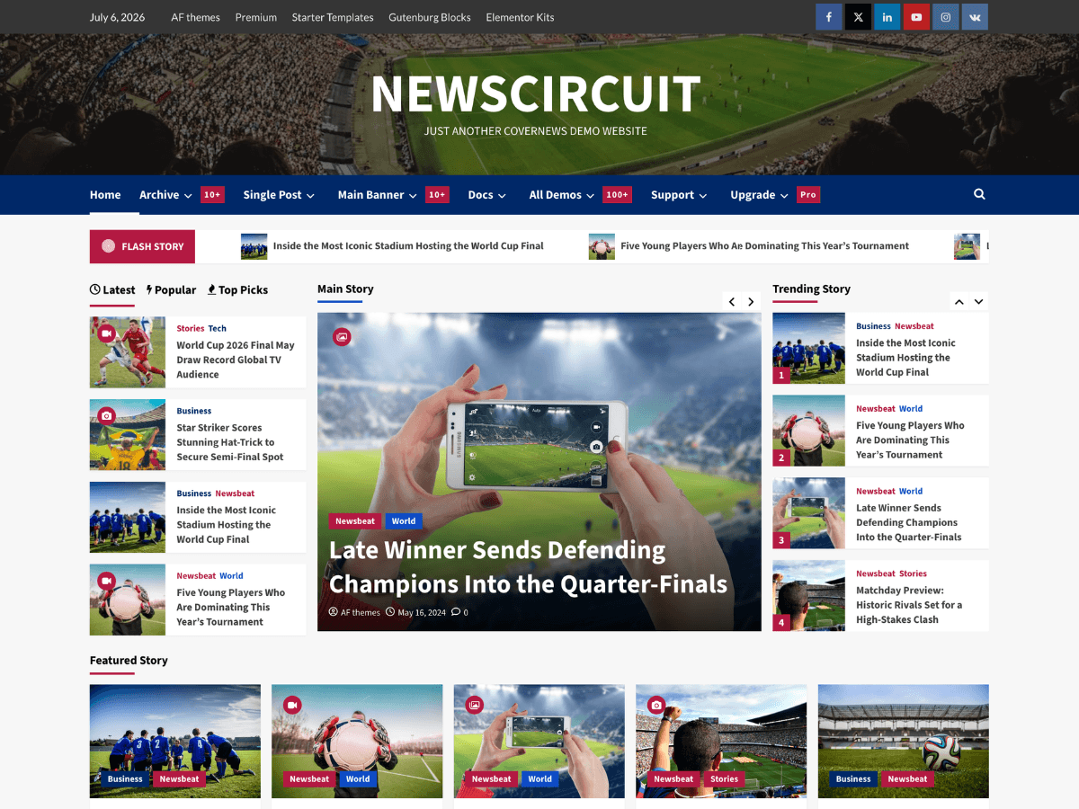 دانلود قالب های وردپرسی 7 NewsCircuit