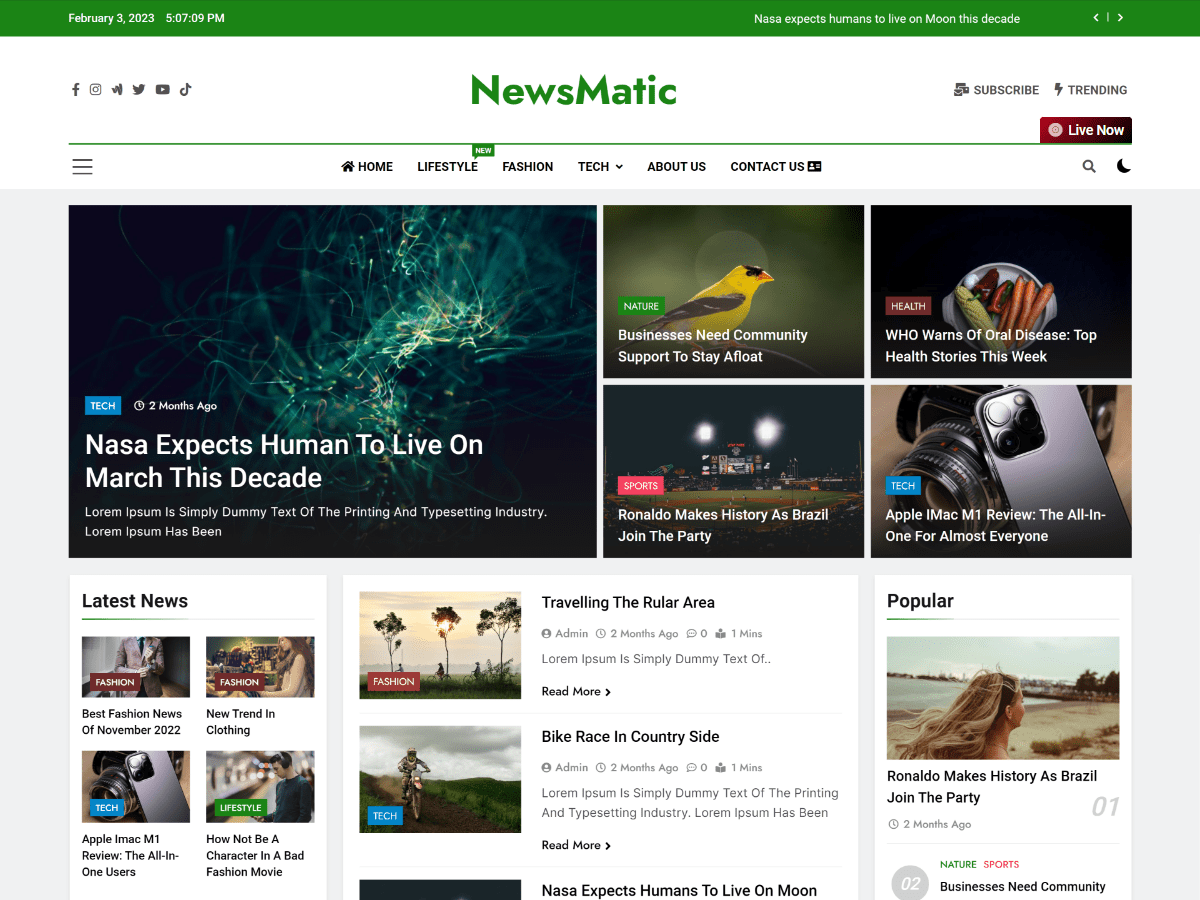 دانلود قالب های وردپرسی 10 Newsmatic