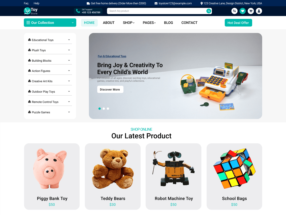 دانلود قالب های وردپرسی 11 Online Toys Shop