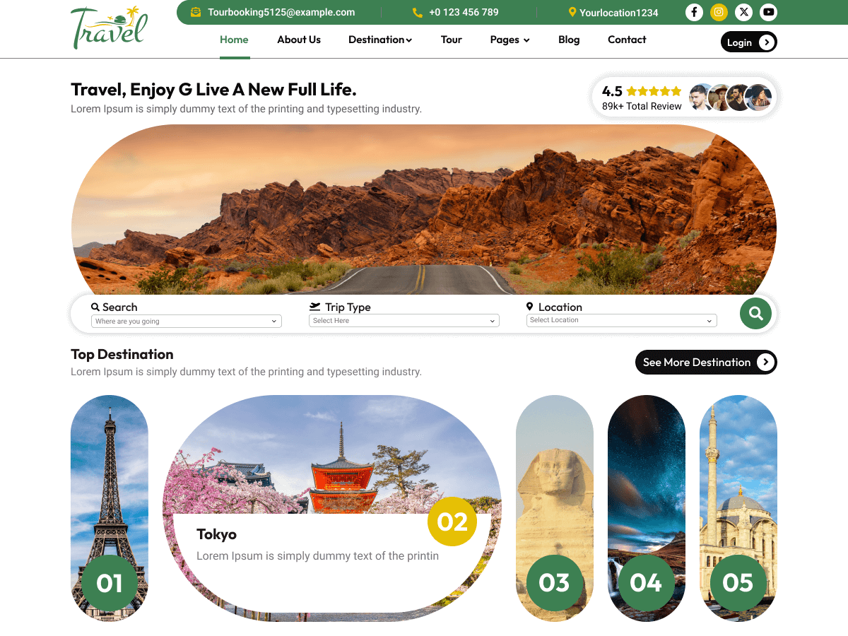دانلود قالب های وردپرسی 6 Travel Planning