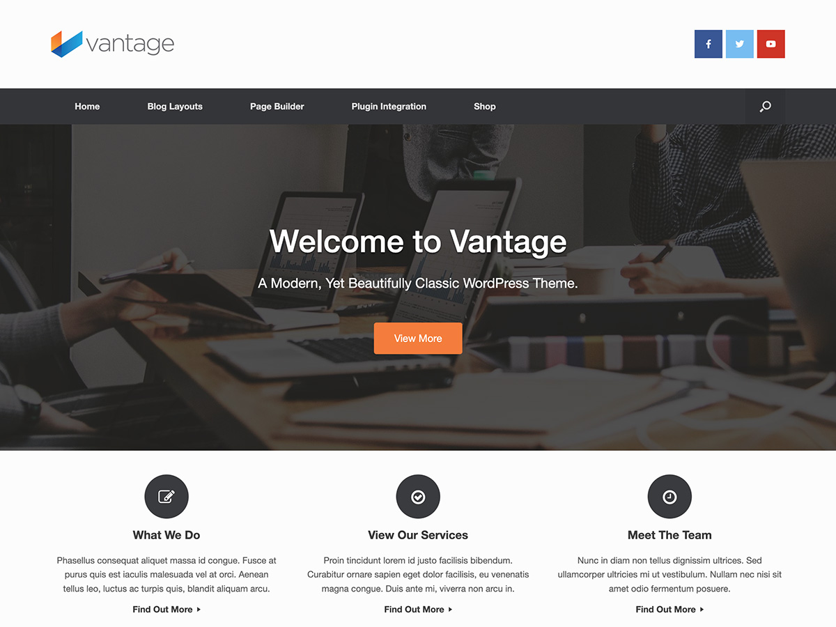 دانلود قالب های وردپرسی 3 Vantage